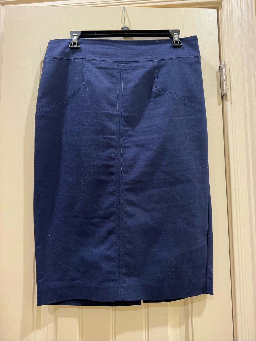 New York & Company Navy Blue Pencil Skirt - Sleek Office Staple